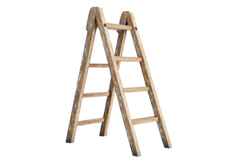 A vintage wooden ladder, perfect for home decor and various DIY projects.