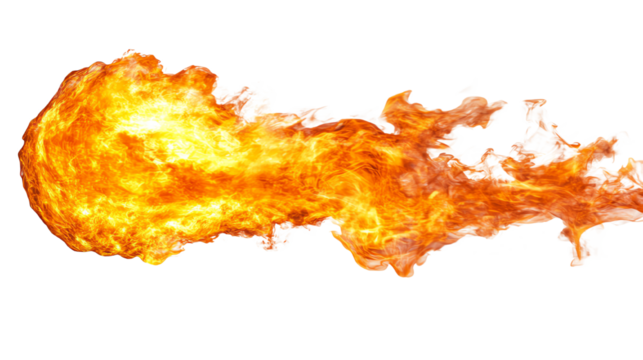Dynamic and vibrant flame graphic element for visual effects and artistic design.