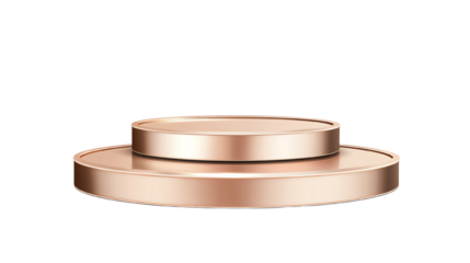 Elegant rose gold podiums ideal for showcasing products or awards in any setting.