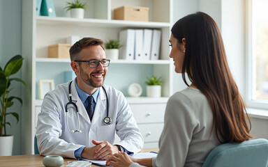 Fototapeta premium Doctor Consulting Patient with a Warm Smile