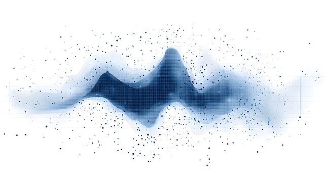 Blue Scatter Plot Visualization with Abstract Design and Data Points Representation