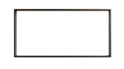 Elegant black frame for showcasing artwork or photographs, isolated on a white background.