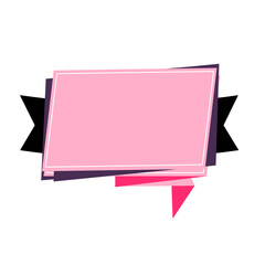Origami Text Box Title Frame Label Banner Desig