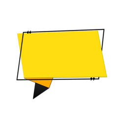 Origami Text Box Title Frame Label Banner Desig