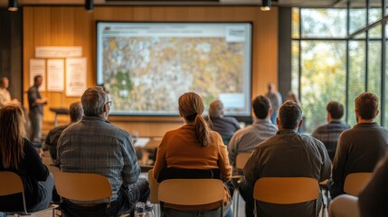 Obraz premium Community Gathering for Public Safety Awareness
