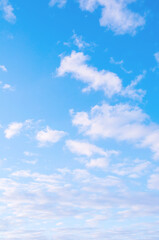 Morning sky view, picturesque morning sky background with soft toned clouds, morning sky landscape view