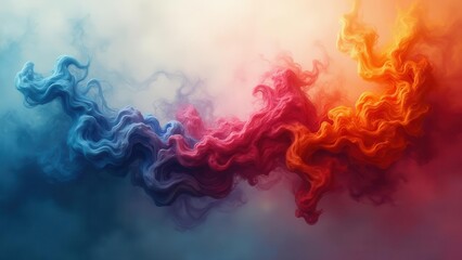 Fototapeta premium Twisting smoke trails. Fantasy-themed smoke trails intertwining, created with 4K ultra-definition, providing a noise-free background for imaginative and narrative-driven artwork.