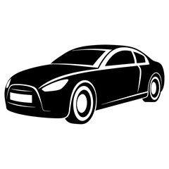 Car silhouette vector and illustration on white background.