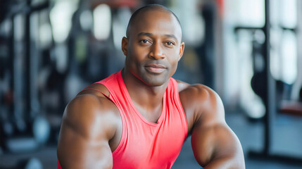 Confident Male Athlete in Gym Sportswear: Strength Training, Workout Routine, and Fitness Journey for a Muscular Physique and Active, Healthy Lifestyle