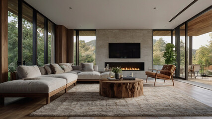 Naklejka premium modern living room