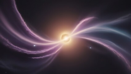 Fototapeta premium Celestial Body Swirling Cosmic Nebula Dust and Stars