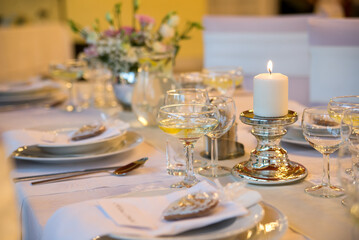 ceremonial table setting - wedding day