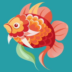 Obraz premium flower horn fish