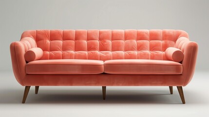 Red leather sofa