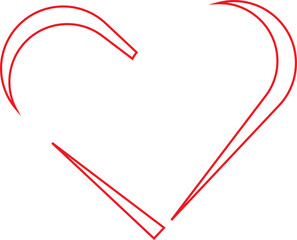 Hearts sketch icon. Various different hand drawn heart vector flat and line love isolated on transparent background heart symbol for Valentines Day. Romantic logo design element.