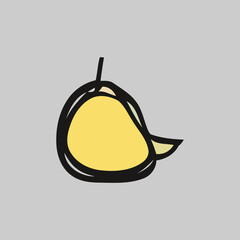 Hand-Drawn Vector Illustrations of Fresh Fruits - Colorful and Artistic Design