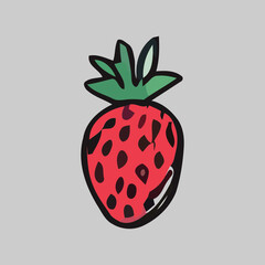 Hand-Drawn Vector Illustrations of Fresh Fruits - Colorful and Artistic Design