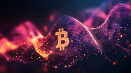 Bitcoin symbol glowing in fiery waves, representing crypto trends and investment


