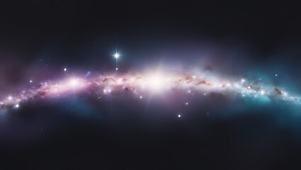 Fototapeta premium Celestial Nebula Cosmic Dust Glowing Starscape