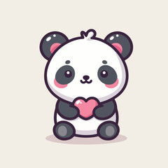 Obraz premium Cute little panda vector