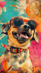 Retro Dog Groove Vibes