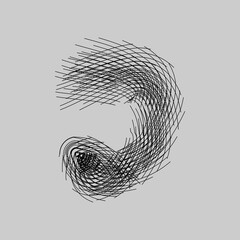 Dynamic Abstract Line Art - Brush Stroke Illustration with Fluid Motion
