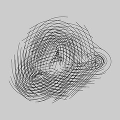 Dynamic Abstract Line Art - Brush Stroke Illustration with Fluid Motion