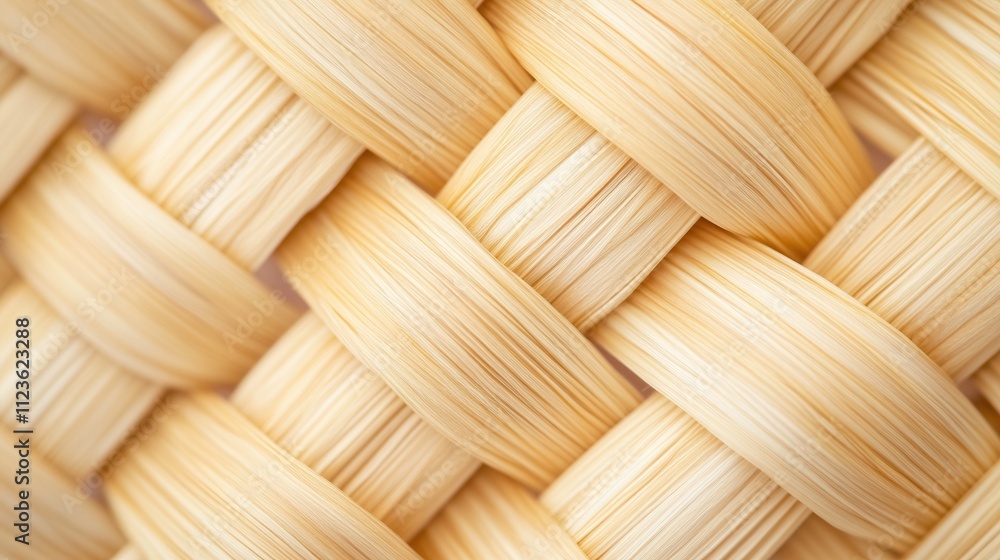 Poster an intricate macro shot of tightly packed straw, highlighting its natural patterns