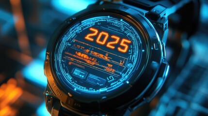 Fototapeta premium A futuristic smartwatch with 