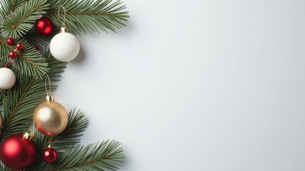 Christmas background with space for text surrounded by toys