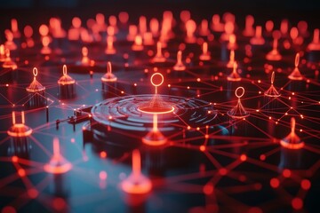 3d illustration depicting the concept of network and internet communication in photography