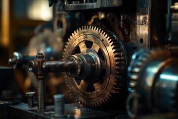 Detailed technical drawing of a shaft gear in a mechanical engineering background setting