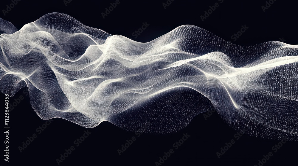 Poster futuristic big data stream. motion of digital data flow. data transmission channel