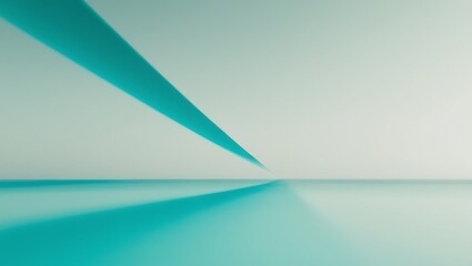 Abstract Teal and White Geometric Design