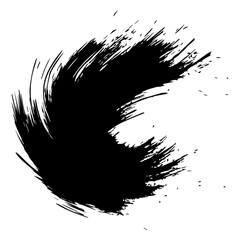 bold and expressive ink blot with fluid design