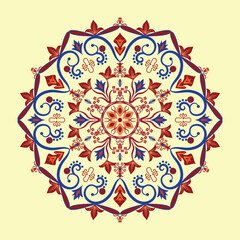 ArtDiwali rangoli bright colors beautifull illustration & Illustration