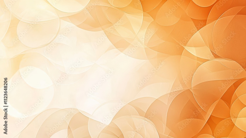 Poster a soft, warm gradient of orange and white with blurred shapes, creating a soothing and inviting back