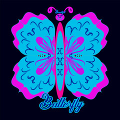 Art Hand Drawn Floral Pink and Blue Mandala. Modern and Minimalist Mandala with Bright Colors. Geometric Circle Design Element for Invitation and Greeting Card& Illustration