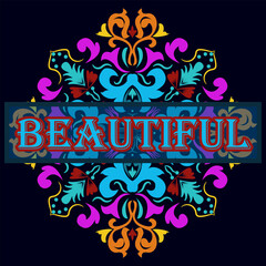 Art &Beautifull and Colorfoll Mandala Design Illustration