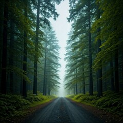 Obraz premium road in the forest