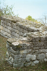 Weathered Stone Wall of Sexaginta Prista Roman Fortress