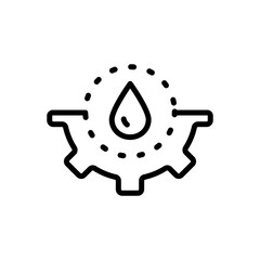 Water drop, moisture, liquid. Water filtration line icon. H2O molecule, purification filter, pure aqua outline vector sign. Concept for nature, natural, clean, pure, wet, fresh, moisture purified qual