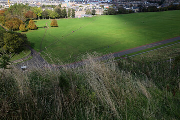 Naklejka premium City of Edinburgh viewed from Arthur's Seat - Lothian - Edinburgh - Scotland - UK