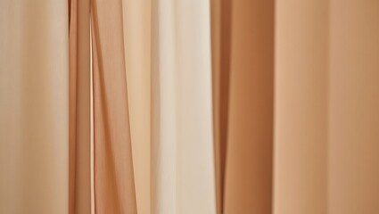 Obraz premium Sheer Curtains in Earthy Tones Create a Soft Atmosphere