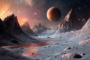 Background of galaxy and stars	