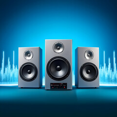 Sound loudspeakers and waveform for Music Electronics Tuner Acoustic Equipment Electric Technology