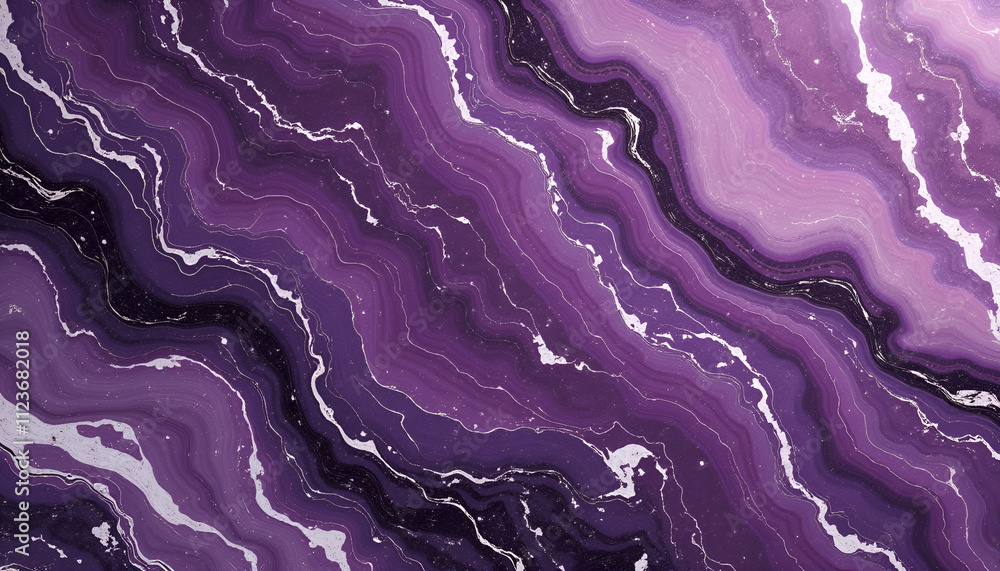 Poster abstract purple marble texture with flowing patterns and contrasting hues in a smooth design suitabl