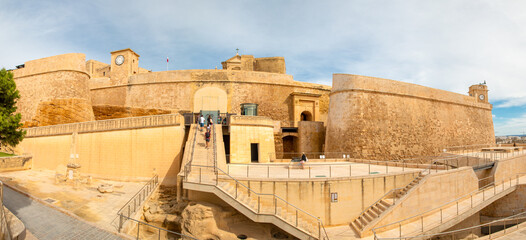 Gozo (Għawdex) Island Victoria massive fortification St. Johns Bastion Citadel (Cittadella) Malta