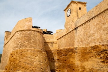 Gozo (Għawdex) Island Victoria massive fortification St. Johns Bastion Citadel (Cittadella) Malta