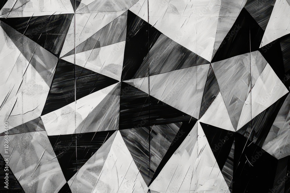 Aufkleber modern architectural design showcases intersecting geometric patterns in urban setting during bright